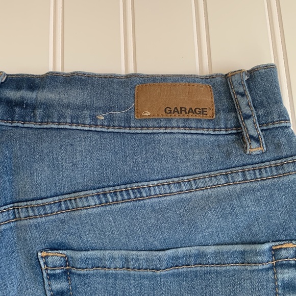 Garage Blue Light Wash Denim Rolled Hem Shorts - Picture 4 of 4